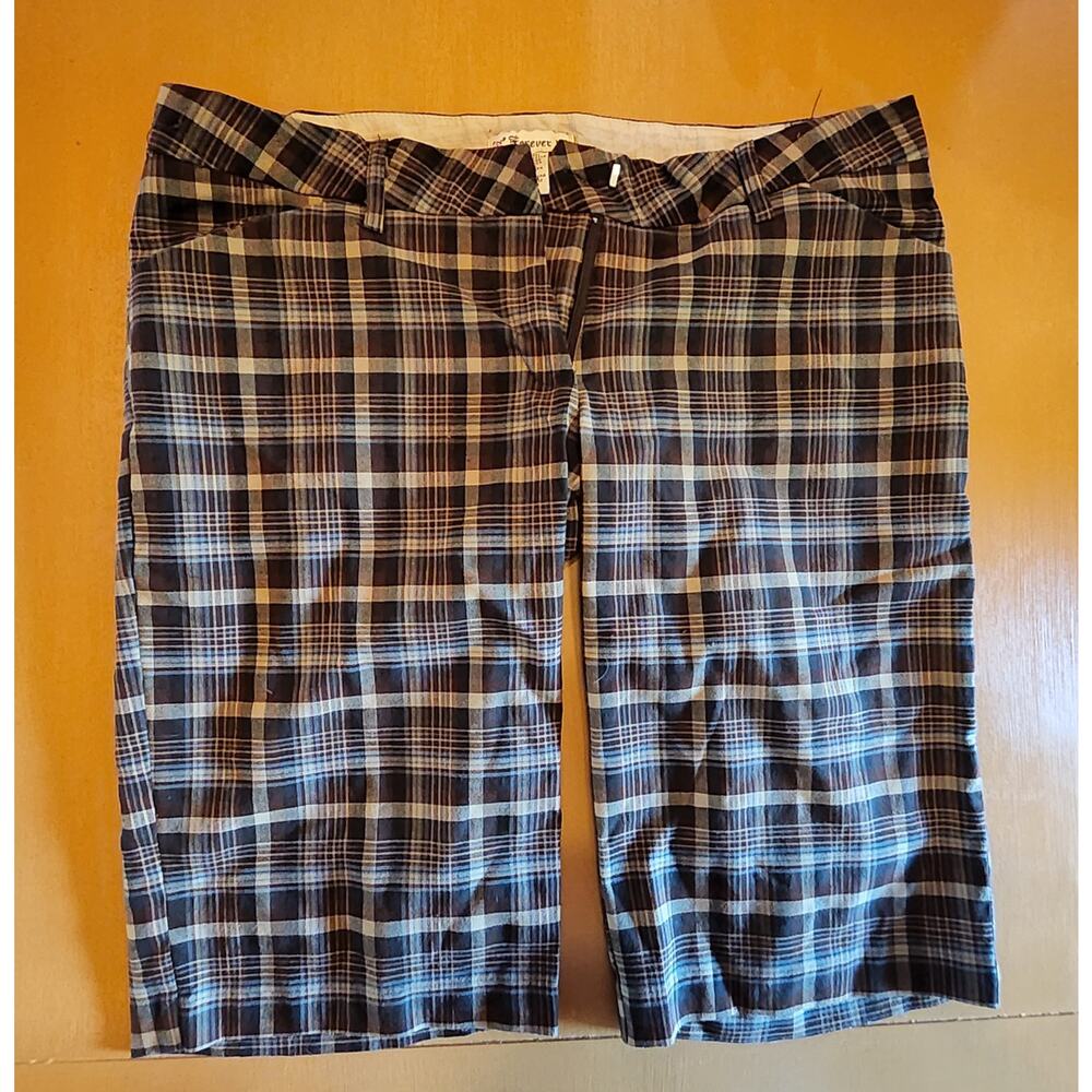 Forever Y2K brown plaid bermuda shorts